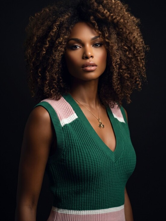 Marni x Uniglo Sweaters - Marni x Uniqlo Popcorn Knitted V-Neck Vest, Green And Pink